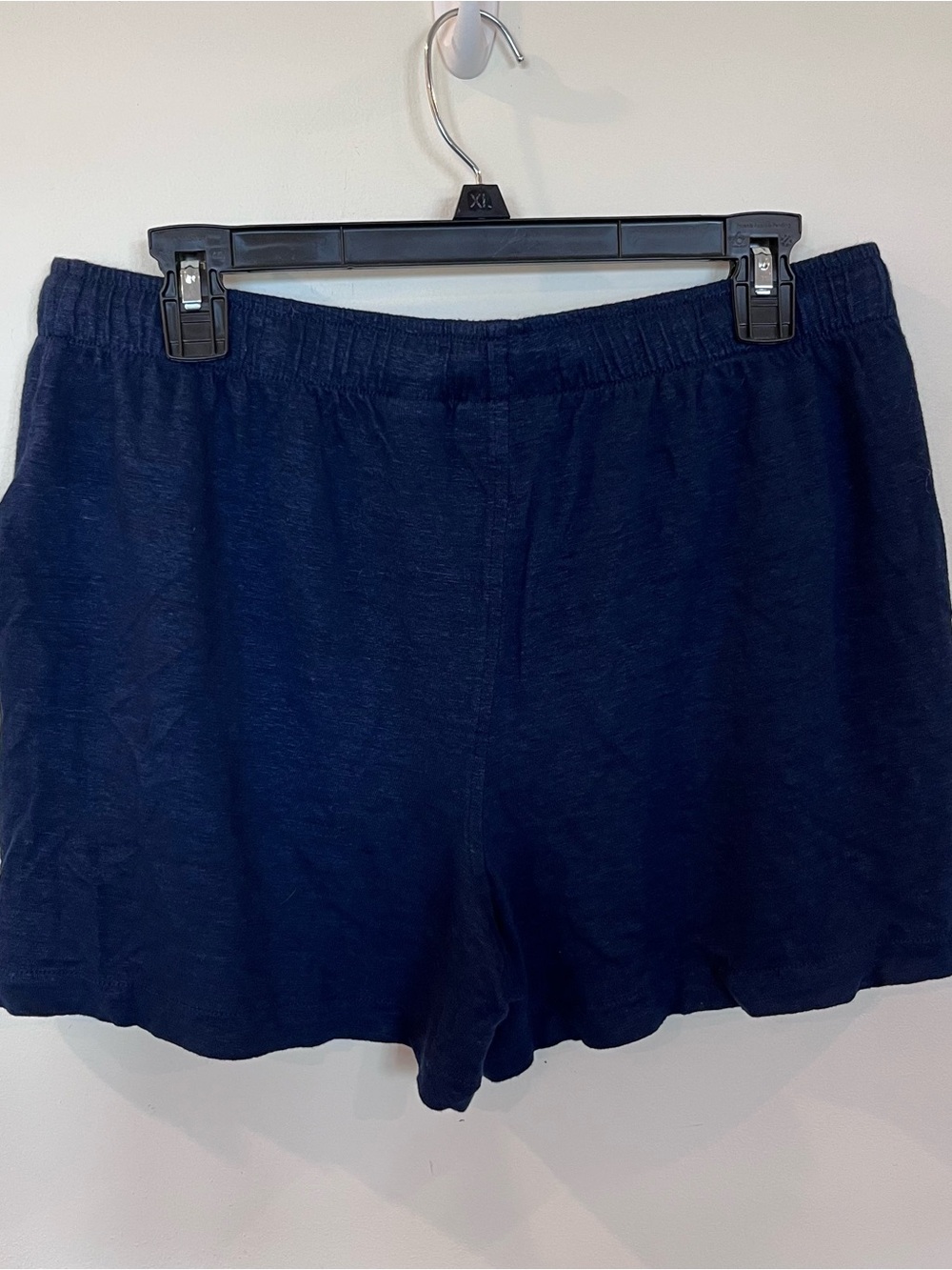 Tahari 100% Linen Shorts Womens Large Navy Blue Pockets Comfort Soft Lightweight - Picture 4 of 4